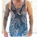 Men'S Holiday Style Gradient Print Vest