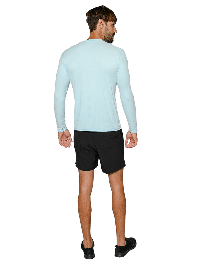 Back view of ribbed sun shirt (LTB)