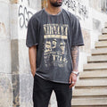 Men's round neck printed short-sleeved T-shirt