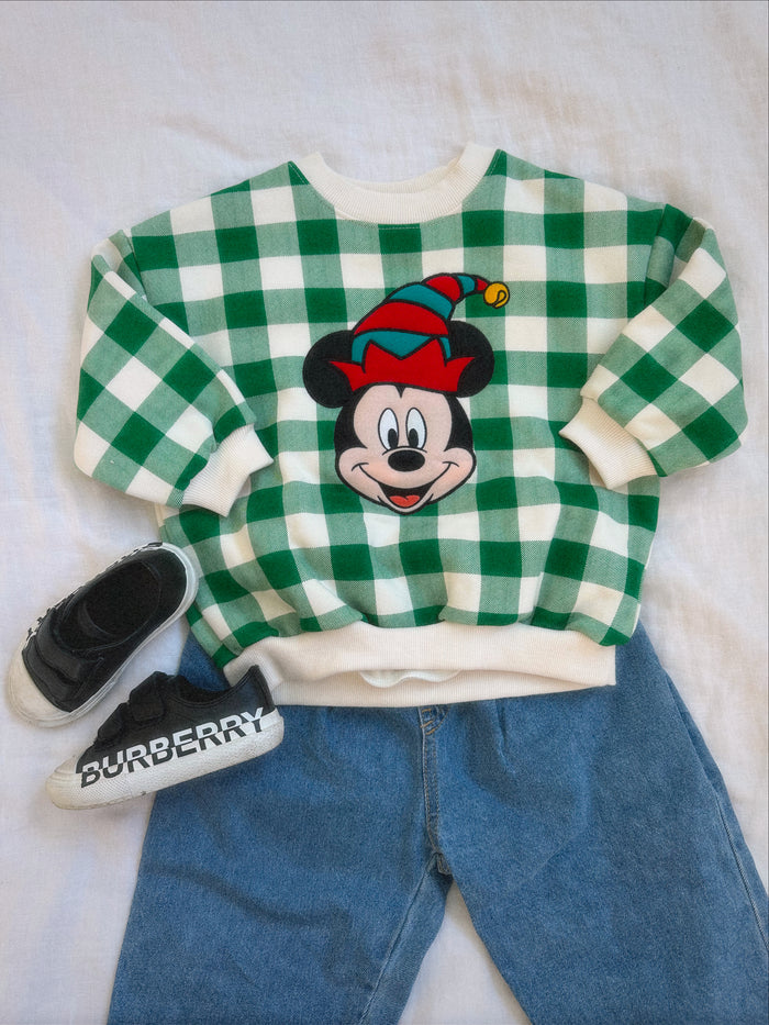 Merry Merry Gingham Sweatshirt Tree - Sun Peony Coconut