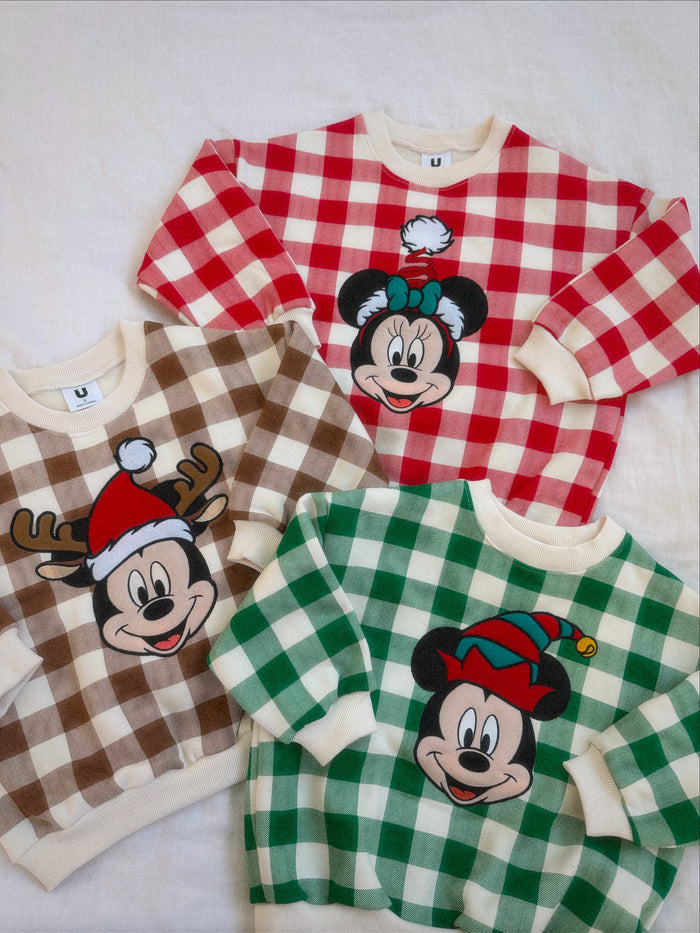 Merry Merry Gingham Sweatshirt Tree - Sun Peony Coconut