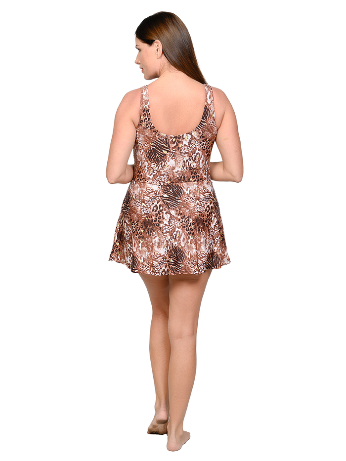 Y150-072- Chocolate Menagerie print, back view