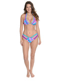 Multistrap bikini in 095 Blue Hawaii Hibiscus print