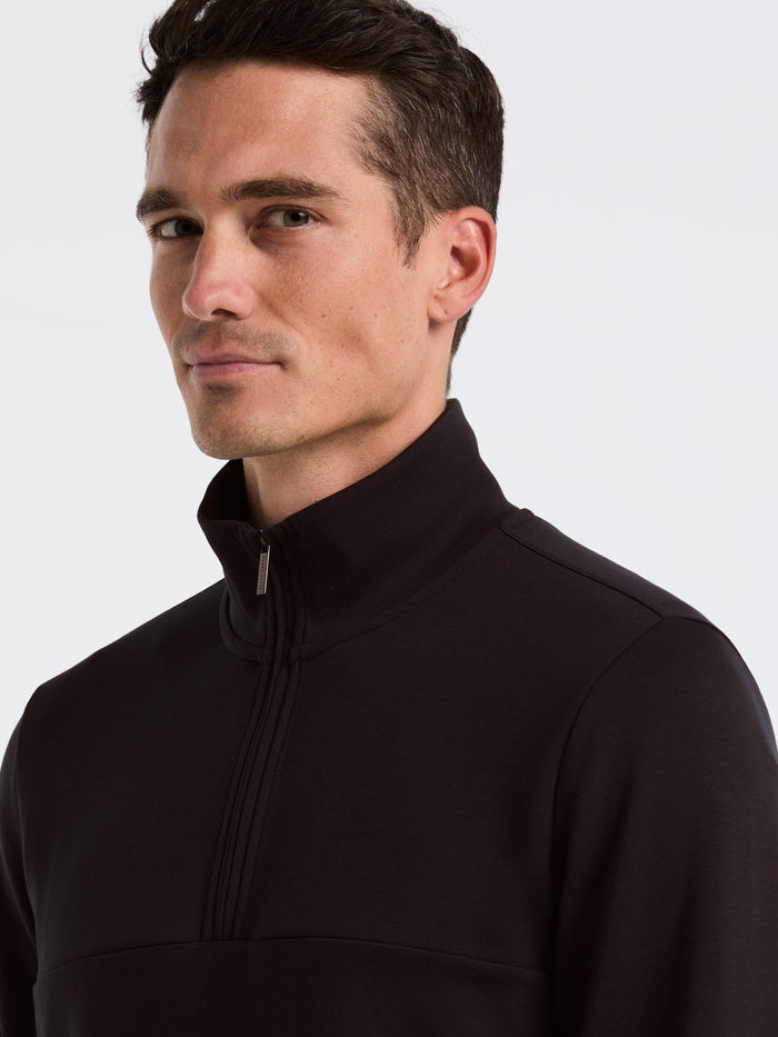 Neoprene Quarter Zip Long Sleeve Shirt (Black)