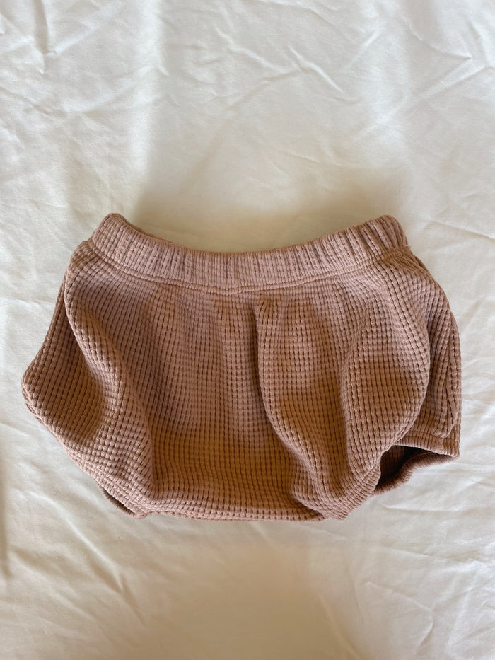 Nina Waffle Baby Bloomer / Chocolate - Sun Peony Coconut