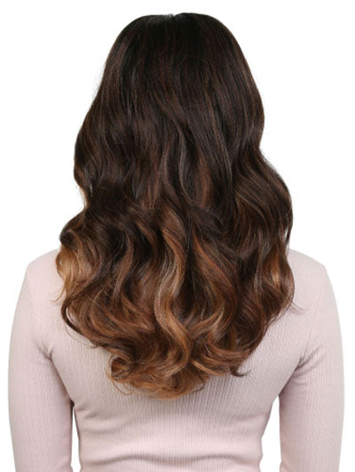 Ombre Brown Long Wavy Synthetic Wigs