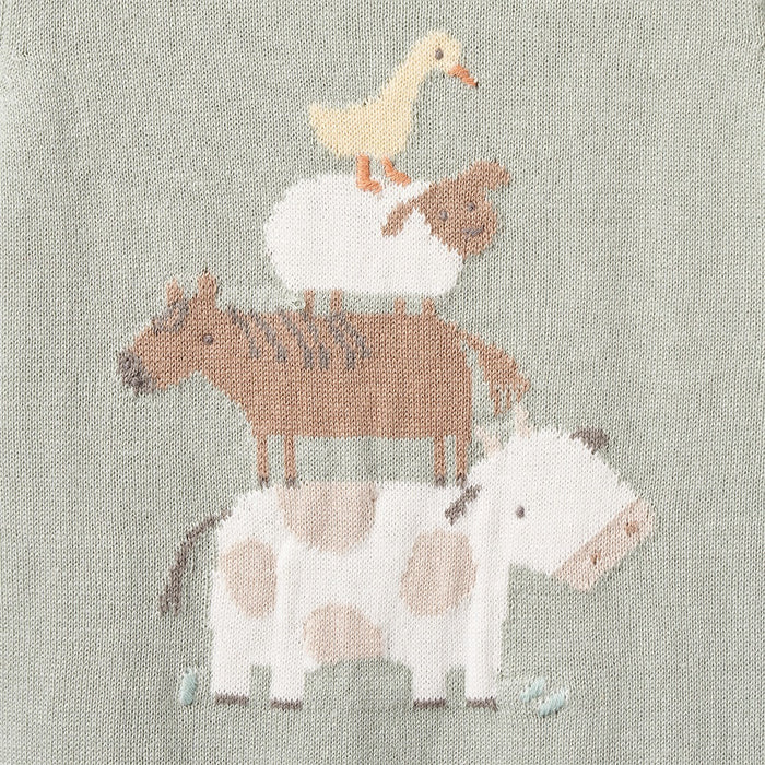 On the Farm Knit Shortall Romper