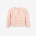 Pale Pink Pointelle Knit Baby Cardigan