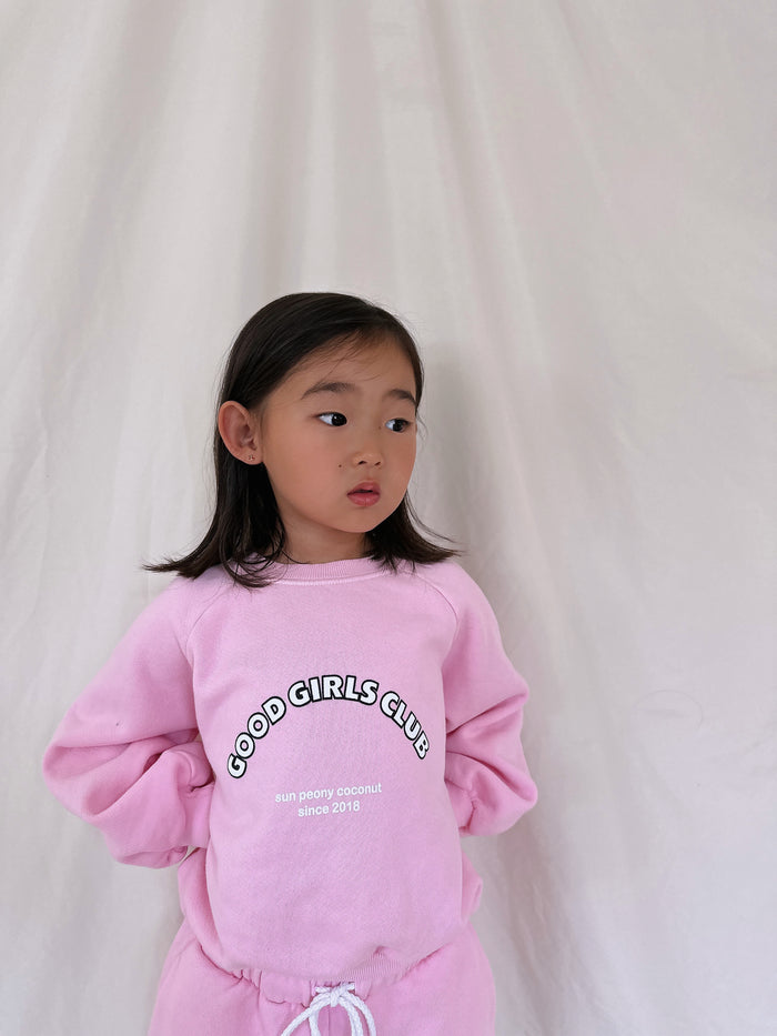 Peach Good Girls Sweatshirt - Sun Peony Coconut