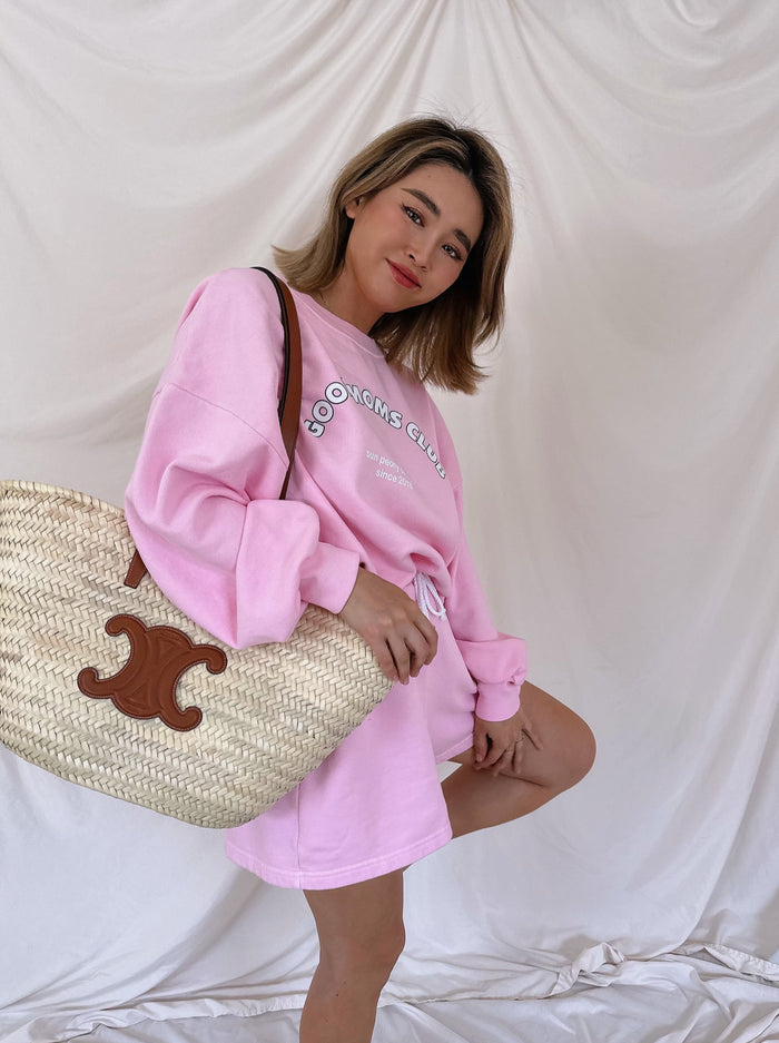 Peach Good Moms Club Sweatshirt - Sun Peony Coconut