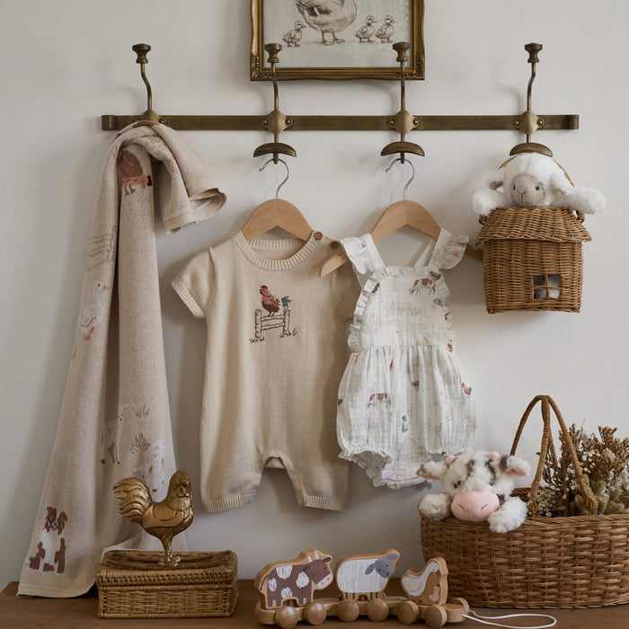 Petite Farmstead Organic Cotton Sunsuit