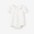 Pink Bow Double Knit Eyelet Lace Collar Bubble