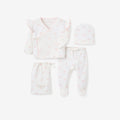 Pink Bow Organic Cotton Pointelle 3pc Bag Set