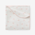 Pink Bow Print Organic Double Layer Swaddle Blanket