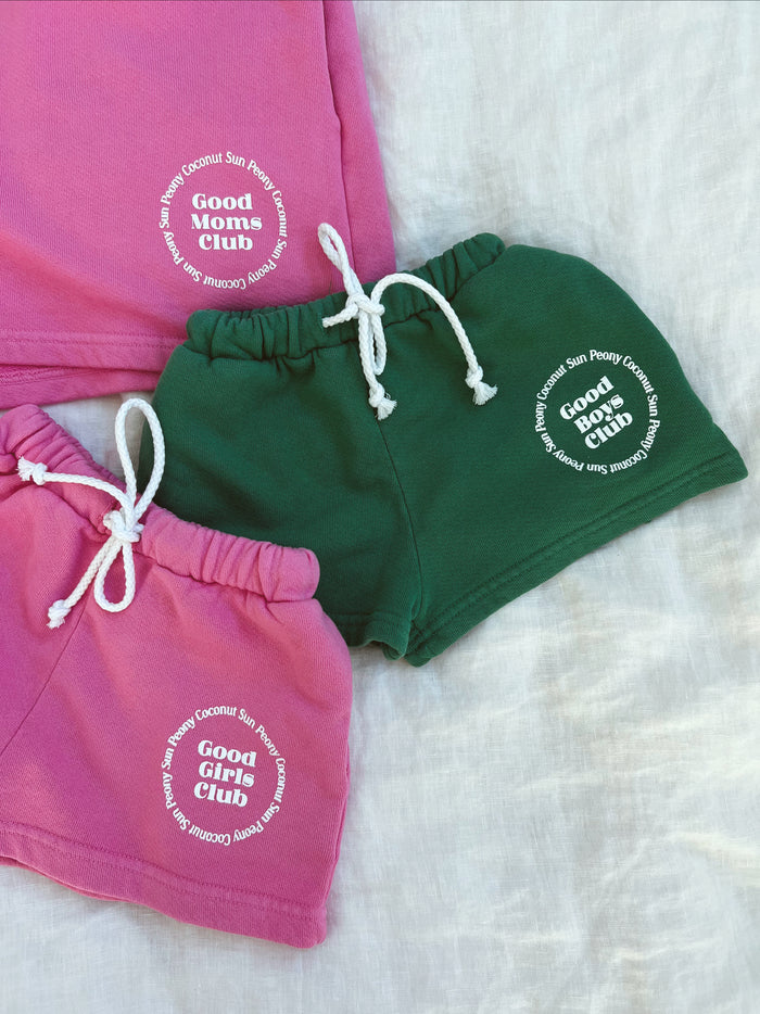(PRE-ORDER)PINK GOOD MOMS CLUB SHORT - Sun Peony Coconut