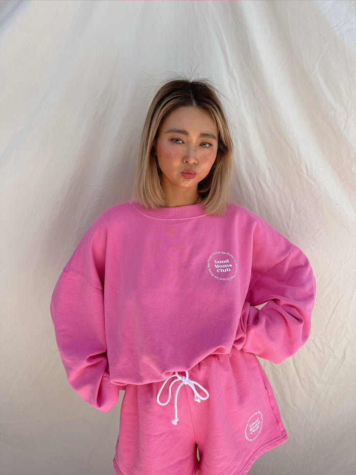 (PRE-ORDER)PINK GOOD MOMS CLUB SHORT - Sun Peony Coconut