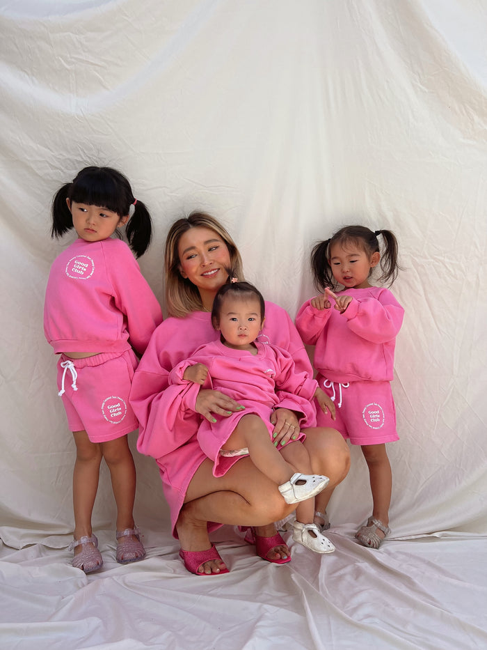 (PRE-ORDER)PINK GOOD MOMS CLUB SHORT - Sun Peony Coconut
