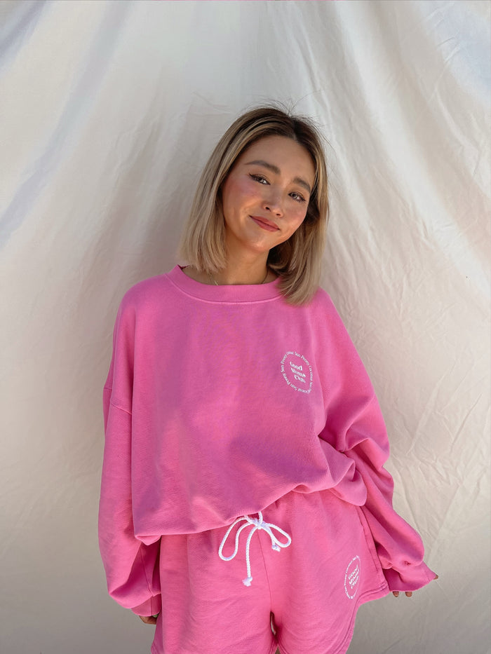 (PRE-ORDER)PINK GOOD MOMS CLUB SHORT - Sun Peony Coconut