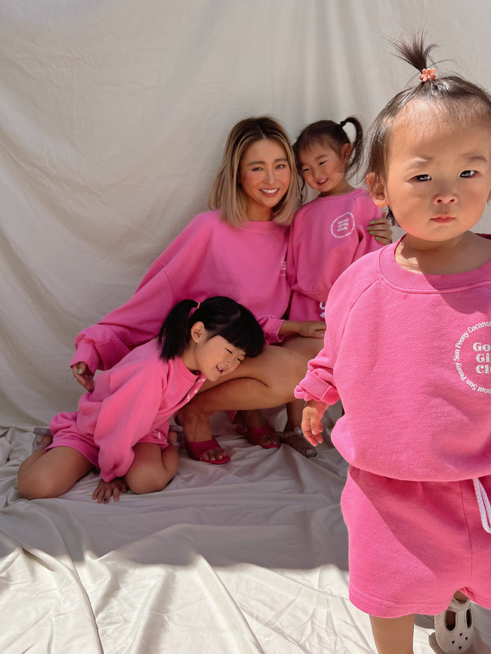 (PRE-ORDER)PINK GOOD MOMS CLUB SHORT - Sun Peony Coconut