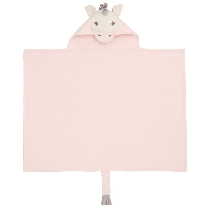 Pink Unicorn Hooded Baby Bath Wrap