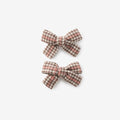 Plaid Bow Clip Set