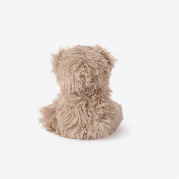 Plush Textured Bear Wooden Ring Rattle