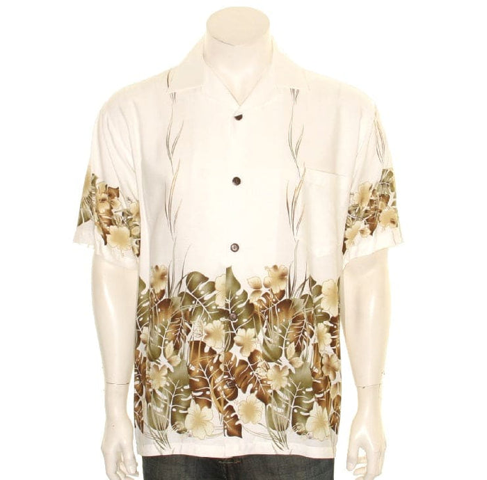 Poplin Border Aloha Shirt H03790