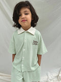 Potato Chips Shirt + Shorts Set Mint - Sun Peony Coconut
