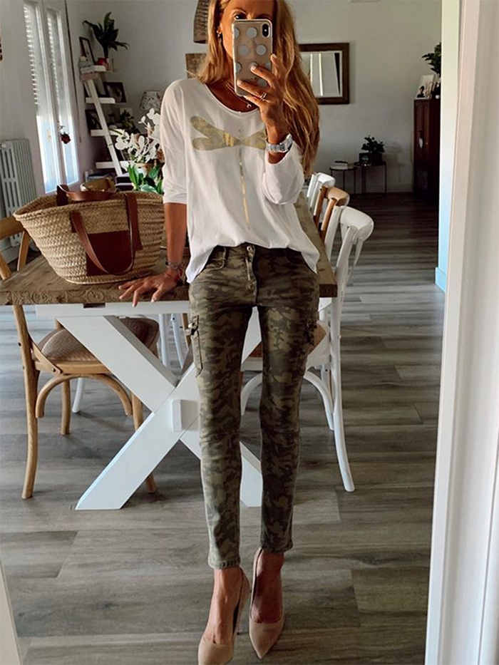 Printed Long-Sleeved T-Shirt