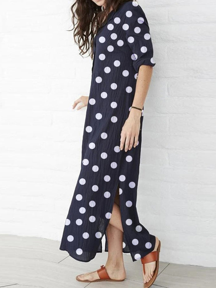 Printed V-Neck Dress