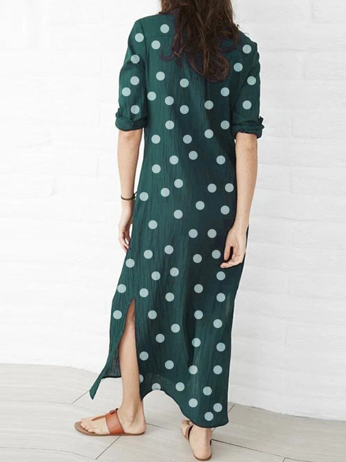 Printed V-Neck Dress
