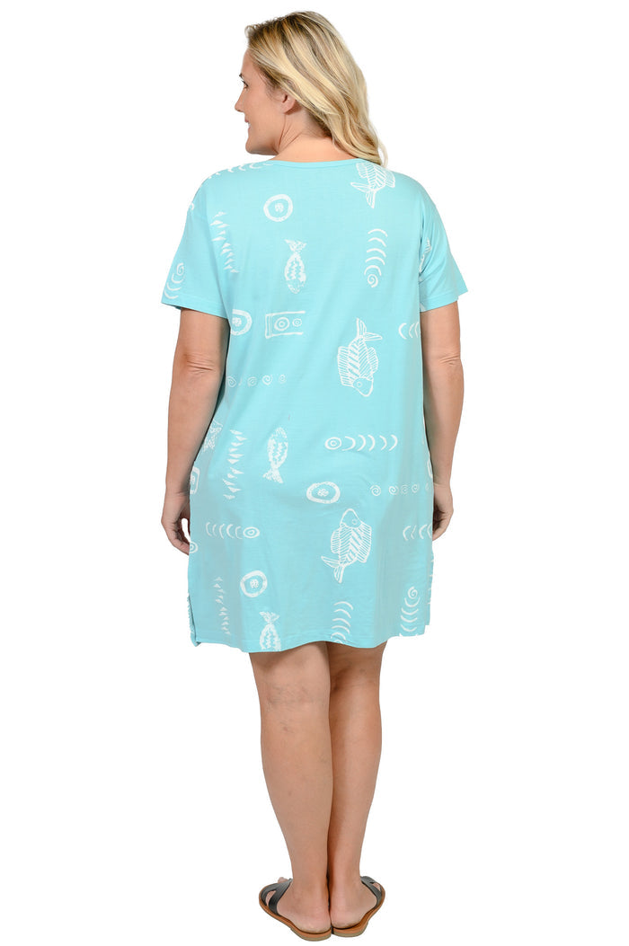 Printed V-neck Dress