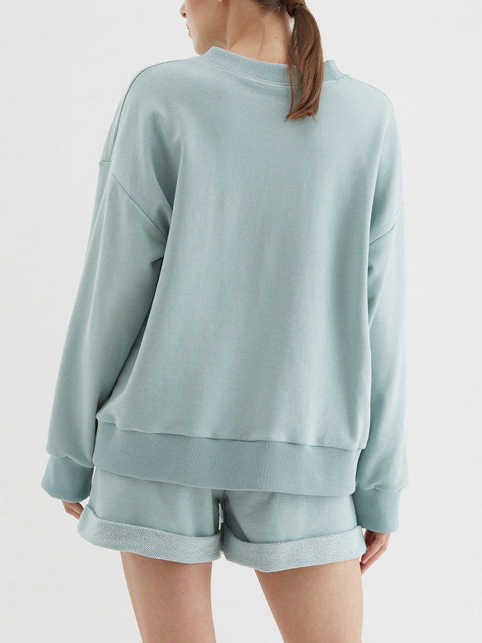 Pure Color Casual Long Sleeve Suit