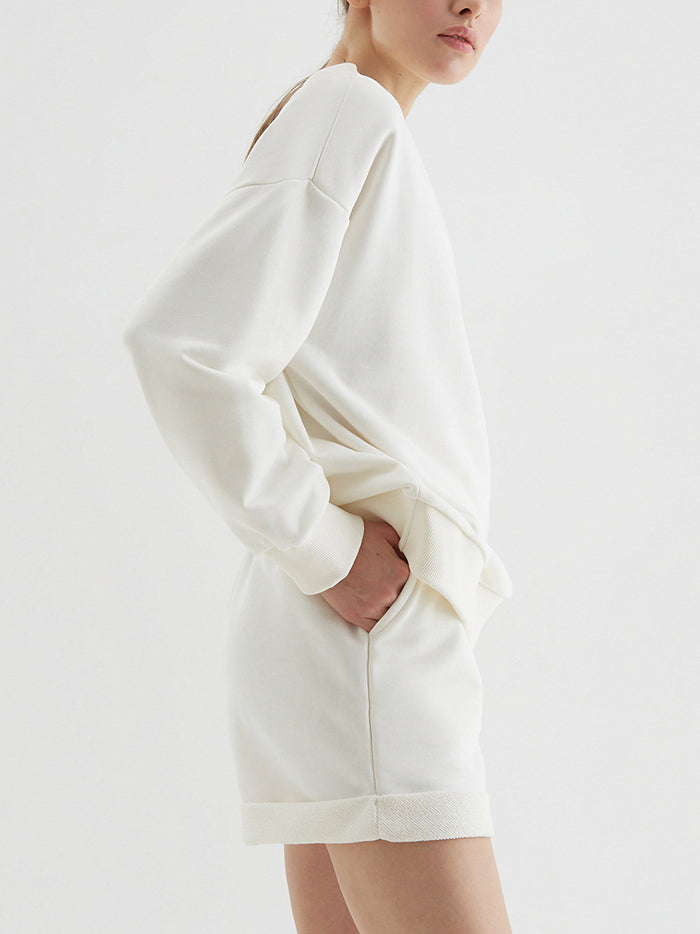 Pure Color Casual Long Sleeve Suit