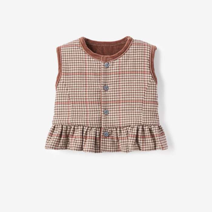 Reversible Velveteen & Plaid Vest