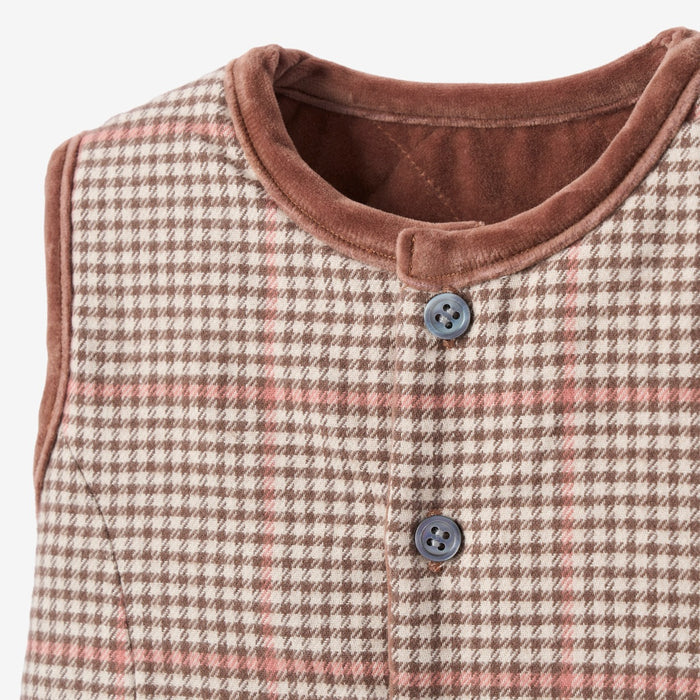 Reversible Velveteen & Plaid Vest
