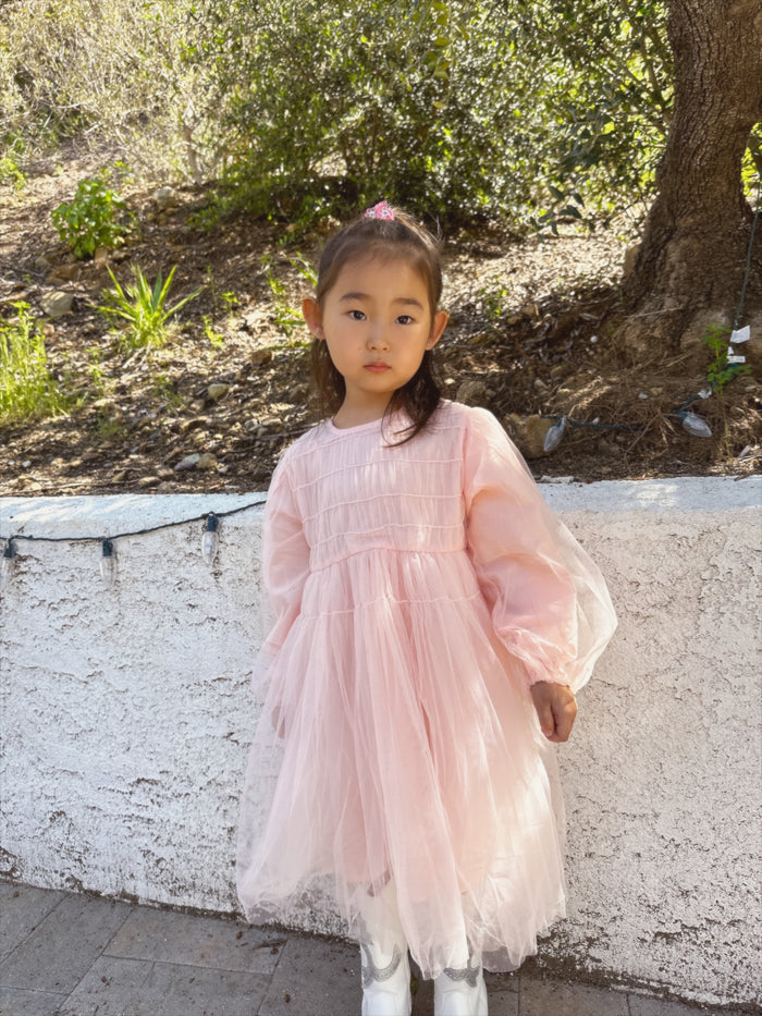 Riley Girly Dress Cherry Blossom - Sun Peony Coconut