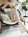 Round Neck Long Sleeve Loose Suit
