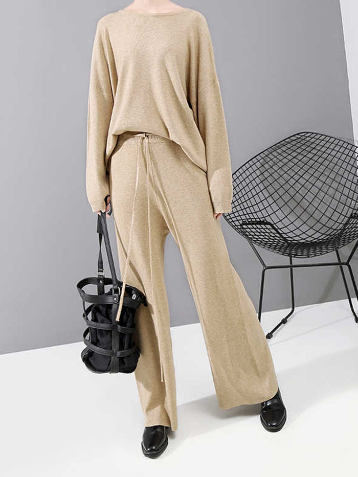 Round Neck Loose Casual Woman's Suit