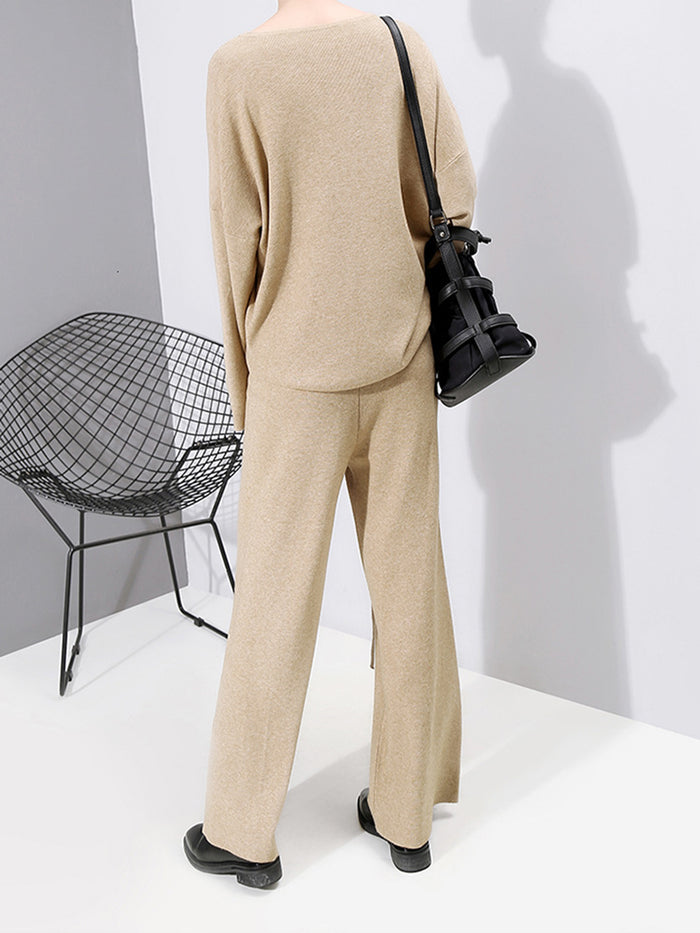 Round Neck Loose Casual Woman's Suit