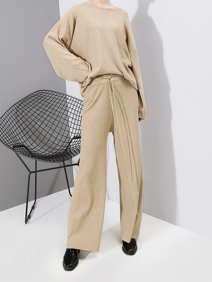 Round Neck Loose Casual Woman's Suit