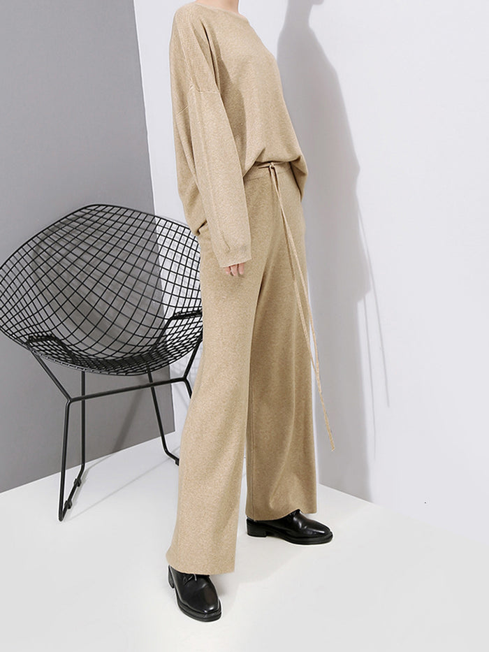 Round Neck Loose Casual Woman's Suit