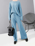 Round Neck Loose Casual Woman's Suit