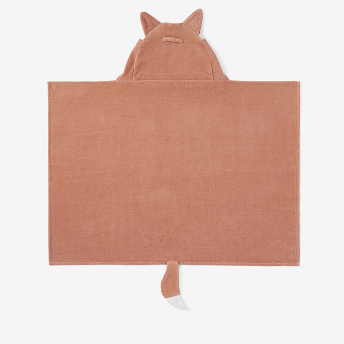 Rust Fox Hooded Baby Bath Wrap