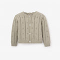 Sage Pointelle Knit Baby Cardigan