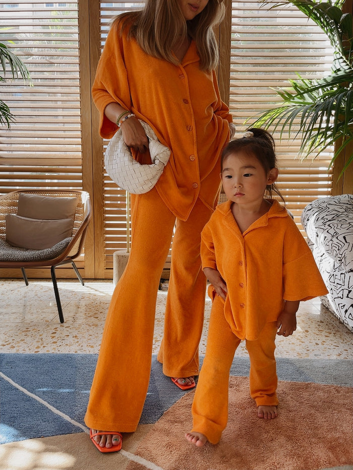 Sammy Terry Kids Pants / Blood Orange - Sun Peony Coconut