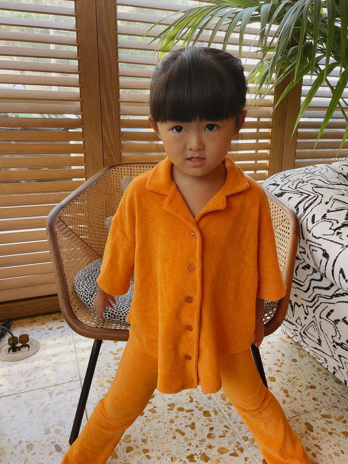 Sammy Terry Kids Pants / Blood Orange - Sun Peony Coconut