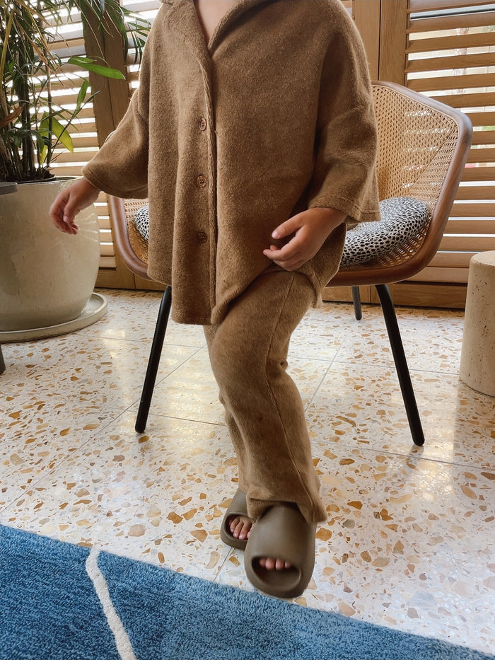 Sammy Terry Kids Pants / Chocolate - Sun Peony Coconut