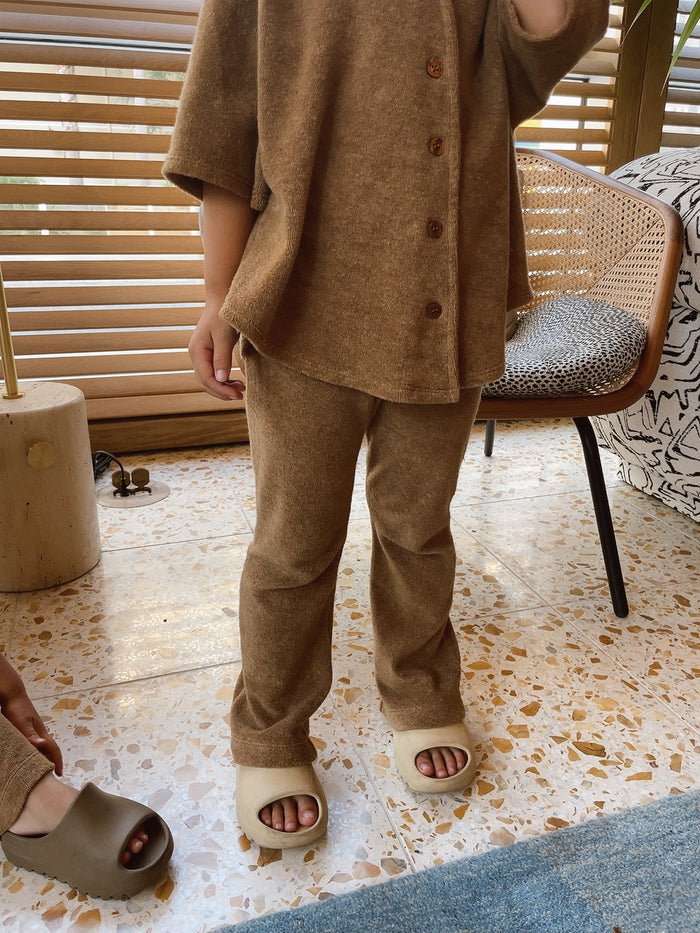 Sammy Terry Kids Pants / Chocolate - Sun Peony Coconut