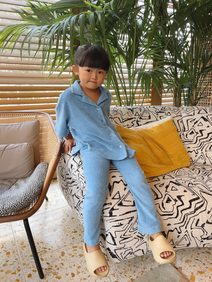 Sammy Terry Kids Pants / Dawn Blue - Sun Peony Coconut